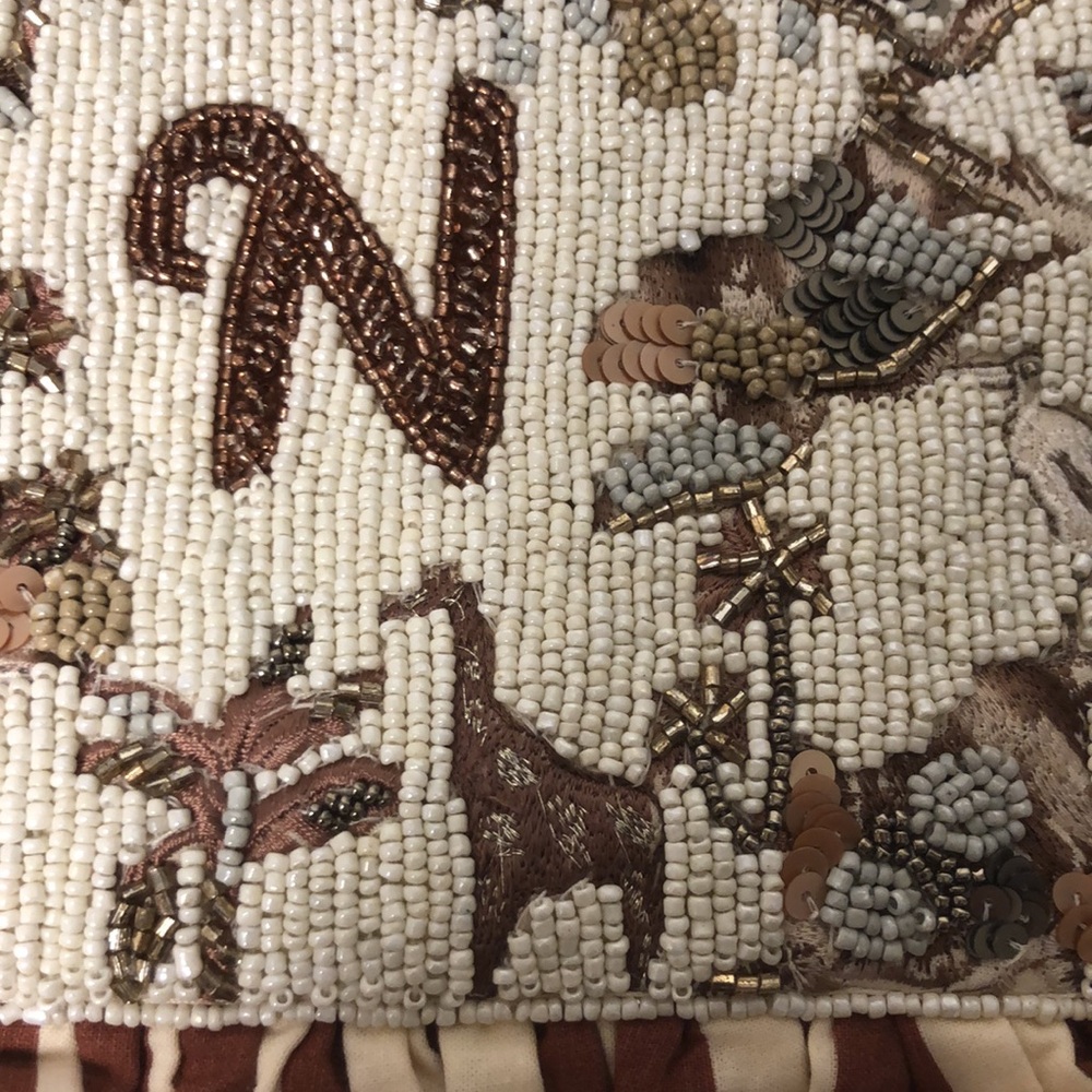 BEADED MONOGRAM CLUTCH - Picture 3 of 7